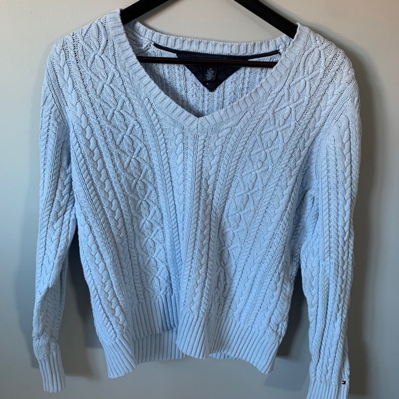 Tommy Hilfiger Sweaters - Tommy H. Light Blue Knit Sweater (XL)